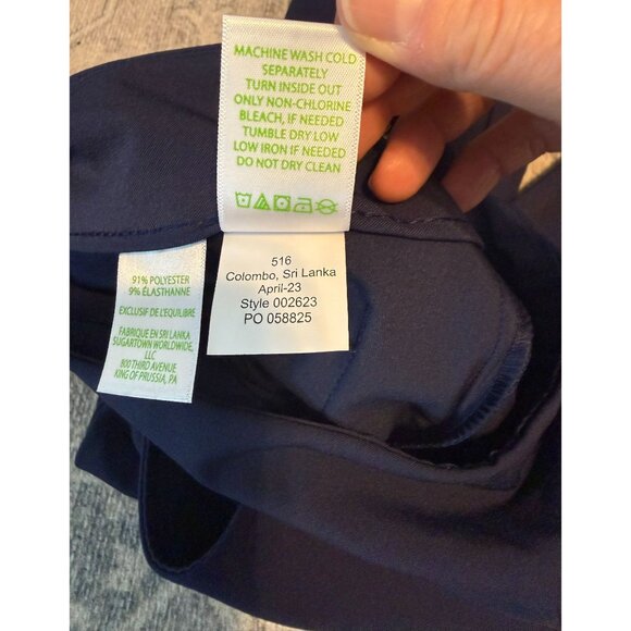 Lilly Pulitzer Luxletic Corso Navy Blue Golf Pants Size 0 Stretch Activewear - Picture 4 of 7